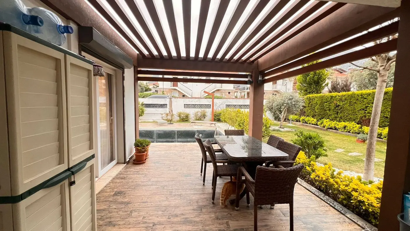 Shaded terrace